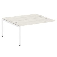 Metal System Quattro 5x5 50БП.ПРС-СП-2.4 (Дуб наварра/Белый) Проходной наборный элемент рабочей станции на П-образном м/к