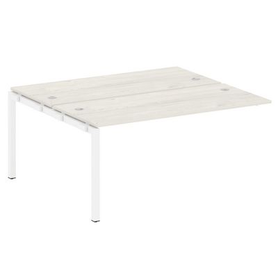 Metal System Quattro 5x5 50БП.ПРС-СП-2.4 (Дуб наварра/Белый) Проходной наборный элемент рабочей станции на П-образном м/к