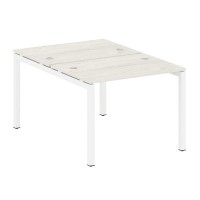 Metal System Quattro 5x5 50БП.РАС-СП-2.1 (Дуб наварра/Белый) Рабочая станция на П-образном м/к