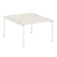 Metal System Quattro 5x5 50БП.РАС-СП-2.2 (Дуб наварра/Белый) Рабочая станция на П-образном м/к