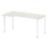 Metal System Quattro 5x5 50БП.СА-1 Л (Дуб наварра/Белый) Стол криволинейный левый на П-образном м/к