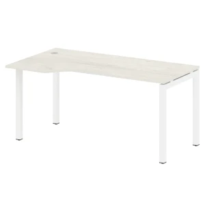 50БП.СА-1 Л (Дуб наварра/Белый) Стол криволинейный левый на П-образном м/к