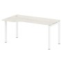Metal System Quattro 5x5 50БП.СА-1 Л (Дуб наварра/Белый) Стол криволинейный левый на П-образном м/к