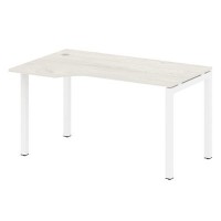 Metal System Quattro 5x5 50БП.СА-2 Л (Дуб наварра/Белый) Стол криволинейный левый на П-образном м/к