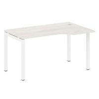 Metal System Quattro 5x5 50БП.СА-2 Пр (Дуб наварра/Белый) Стол криволинейный правый на П-образном м/к