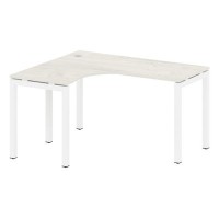 Metal System Quattro 5x5 50БП.СА-3 Л (Дуб наварра/Белый) Стол криволинейный левый на П-образном м/к