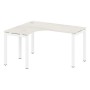 Metal System Quattro 5x5 50БП.СА-3 Л (Дуб наварра/Белый) Стол криволинейный левый на П-образном м/к