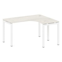 Metal System Quattro 5x5 50БП.СА-3 Пр (Дуб наварра/Белый) Стол криволинейный правый на П-образном м/к