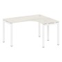 Metal System Quattro 5x5 50БП.СА-3 Пр (Дуб наварра/Белый) Стол криволинейный правый на П-образном м/к