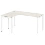 Metal System Quattro 5x5 50БП.СА-4 Л (Дуб наварра/Белый) Стол криволинейный левый на П-образном м/к