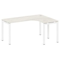 Metal System Quattro 5x5 50БП.СА-4 Пр (Дуб наварра/Белый) Стол криволинейный правый на П-образном м/к