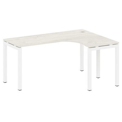 Metal System Quattro 5x5 50БП.СА-4 Пр (Дуб наварра/Белый) Стол криволинейный правый на П-образном м/к