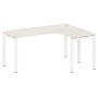 Metal System Quattro 5x5 50БП.СА-4 Пр (Дуб наварра/Белый) Стол криволинейный правый на П-образном м/к