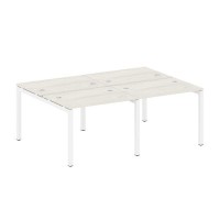 Metal System Quattro 5x5 50БП.СМ-4.1 (Дуб наварра/Белый) Рабочая станция на 4 раб.места на П-образном м/к