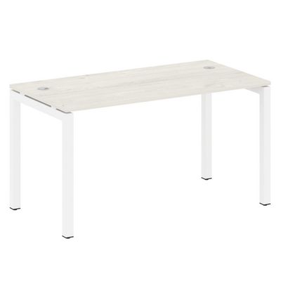 Metal System Quattro 5x5 50БП.СП-3 (Дуб наварра/Белый) Стол письменный на П-образном м/к