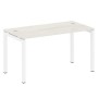 Metal System Quattro 5x5 50БП.СП-3 (Дуб наварра/Белый) Стол письменный на П-образном м/к