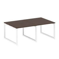 Metal System Quattro 5x5 50БО.ПРГ-2.1 (Венге цаво/Белый) Переговорный стол на О-образном м/к