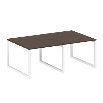 Metal System Quattro 5x5 50БО.ПРГ-2.1 (Венге цаво/Белый) Переговорный стол на О-образном м/к