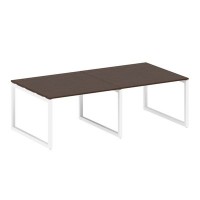 Metal System Quattro 5x5 50БО.ПРГ-2.2 (Венге цаво/Белый) Переговорный стол на О-образном м/к