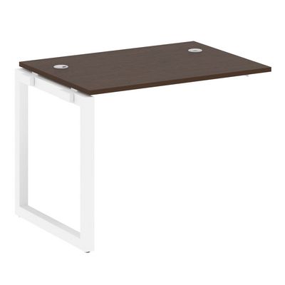 Metal System Quattro 5x5 50БО.ПРС-СП-1.1 (Венге цаво/Белый) Проходной наборный элемент рабочей станции на О-образном м/к