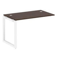 Metal System Quattro 5x5 50БО.ПРС-СП-1.2 (Венге цаво/Белый) Проходной наборный элемент рабочей станции на О-образном м/к