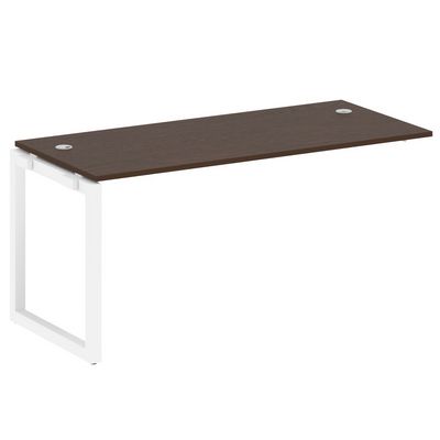 Metal System Quattro 5x5 50БО.ПРС-СП-1.4 (Венге цаво/Белый) Проходной наборный элемент рабочей станции на О-образном м/к