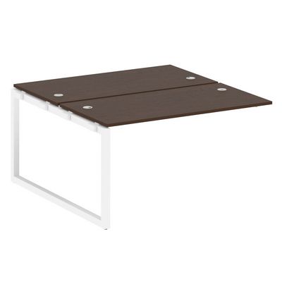 Metal System Quattro 5x5 50БО.ПРС-СП-2.3 (Венге цаво/Белый) Проходной наборный элемент рабочей станции на О-образном м/к