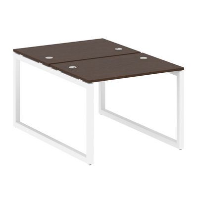 Metal System Quattro 5x5 50БО.РАС-СП-2.1 (Венге цаво/Белый) Рабочая станция на О-образном м/к