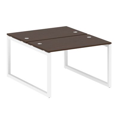 Metal System Quattro 5x5 50БО.РАС-СП-2.2 (Венге цаво/Белый) Рабочая станция на О-образном м/к