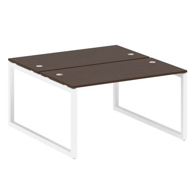 Metal System Quattro 5x5 50БО.РАС-СП-2.3 (Венге цаво/Белый) Рабочая станция на О-образном м/к