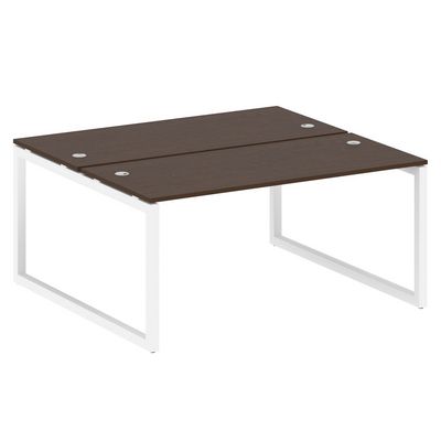 Metal System Quattro 5x5 50БО.РАС-СП-2.4 (Венге цаво/Белый) Рабочая станция на О-образном м/к