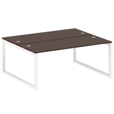 Metal System Quattro 5x5 50БО.РАС-СП-2.5 (Венге цаво/Белый) Рабочая станция на О-образном м/к