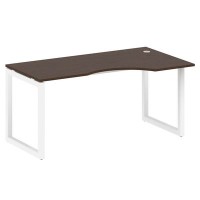 Metal System Quattro 5x5 50БО.СА-1 Пр (Венге цаво/Белый) Стол криволинейный правый на О-образном м/к