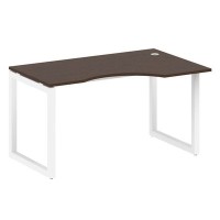 Metal System Quattro 5x5 50БО.СА-2 Пр (Венге цаво/Белый) Стол криволинейный правый на О-образном м/к