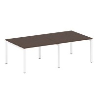 Metal System Quattro 5x5 50БП.ПРГ-2.2 (Венге цаво/Белый) Переговорный стол на П-образном м/к