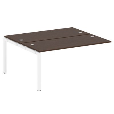 Metal System Quattro 5x5 50БП.ПРС-СП-2.4 (Венге цаво/Белый) Проходной наборный элемент рабочей станции на П-образном м/к