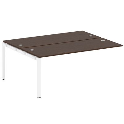 Metal System Quattro 5x5 50БП.ПРС-СП-2.5 (Венге цаво/Белый) Проходной наборный элемент рабочей станции на П-образном м/к