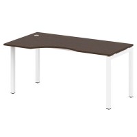 Metal System Quattro 5x5 50БП.СА-1 Л (Венге цаво/Белый) Стол криволинейный левый на П-образном м/к