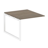 Metal System Quattro 5x5 50БО.ППРГ-1 (Вяз благородный/Белый) Проходной наборный элемент переговорного стола на О-образном м/к