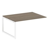 Metal System Quattro 5x5 50БО.ППРГ-4 (Вяз благородный/Белый) Проходной наборный элемент переговорного стола на О-образном м/к