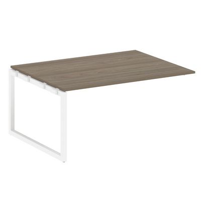 Metal System Quattro 5x5 50БО.ППРГ-4 (Вяз благородный/Белый) Проходной наборный элемент переговорного стола на О-образном м/к