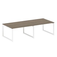 Metal System Quattro 5x5 50БО.ПРГ-2.3 (Вяз благородный/Белый) Переговорный стол на О-образном м/к