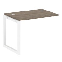 Metal System Quattro 5x5 50БО.ПРС-СП-1.1 (Вяз благородный/Белый) Проходной наборный элемент рабочей станции на О-образном м/к