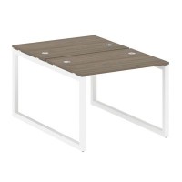 Metal System Quattro 5x5 50БО.РАС-СП-2.1 (Вяз благородный/Белый) Рабочая станция на О-образном м/к