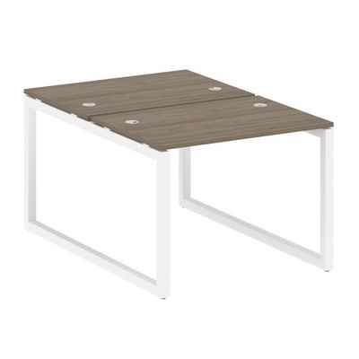 Metal System Quattro 5x5 50БО.РАС-СП-2.1 (Вяз благородный/Белый) Рабочая станция на О-образном м/к