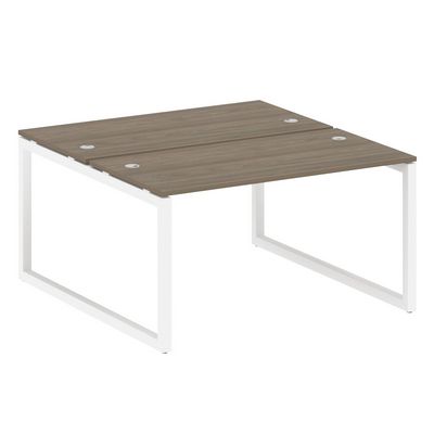 Metal System Quattro 5x5 50БО.РАС-СП-2.3 (Вяз благородный/Белый) Рабочая станция на О-образном м/к