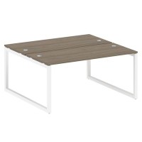 Metal System Quattro 5x5 50БО.РАС-СП-2.4 (Вяз благородный/Белый) Рабочая станция на О-образном м/к