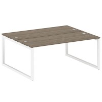 Metal System Quattro 5x5 50БО.РАС-СП-2.5 (Вяз благородный/Белый) Рабочая станция на О-образном м/к