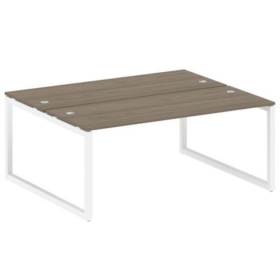 Metal System Quattro 5x5 50БО.РАС-СП-2.5 (Вяз благородный/Белый) Рабочая станция на О-образном м/к