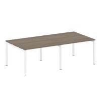 Metal System Quattro 5x5 50БП.ПРГ-2.2 (Вяз благородный/Белый) Переговорный стол на П-образном м/к